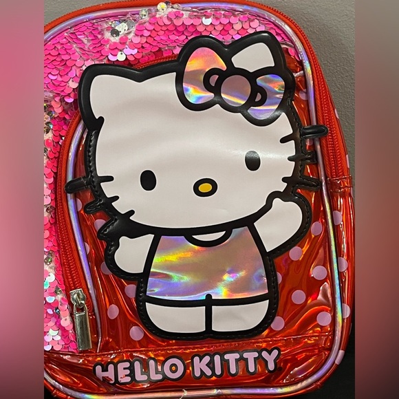 Friends Sanrio Hello Kitty Pink, Red Polka Dots Mini Backpack‎ - Picture 3 of 7